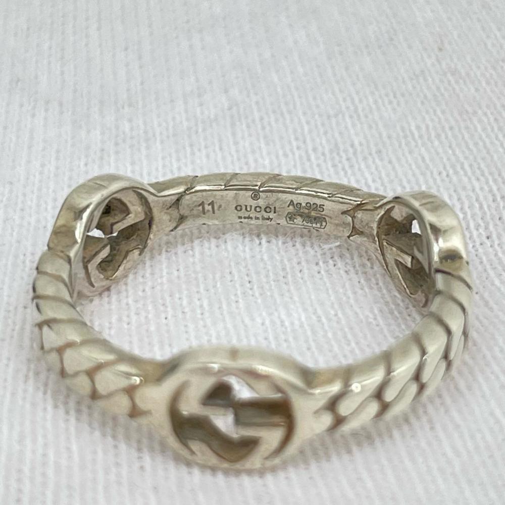 Gucci Interlocking Gg Chain Ring Silver - image 8